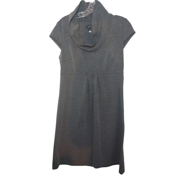 Spense Womens Cap Sleeve Cowl Neck Ribbed Knit Sweater Dress Gray Size 6 - Picture 3 of 16